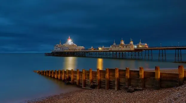 Eastbourne Pier at dusk, East Sussex